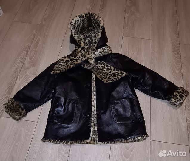 Дубленка детская для девочки рост 128-140