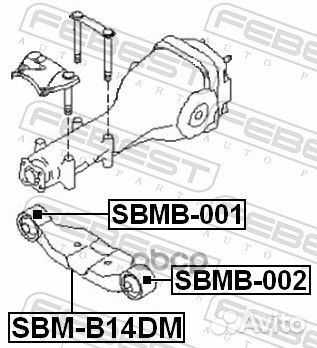 Сайлентблок опоры дифферен. subaru forester/IMP