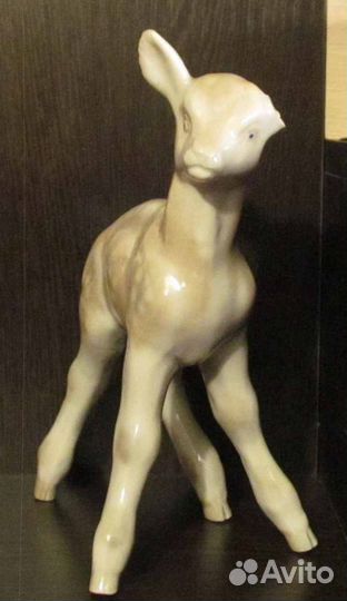 Статуэтка СССР Дулёво, Оленёнок(без уха)