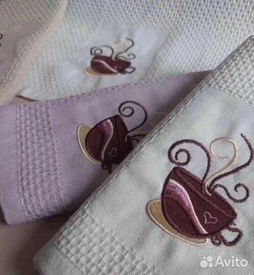 Вафельные кухонные полотенца 100 хлопок