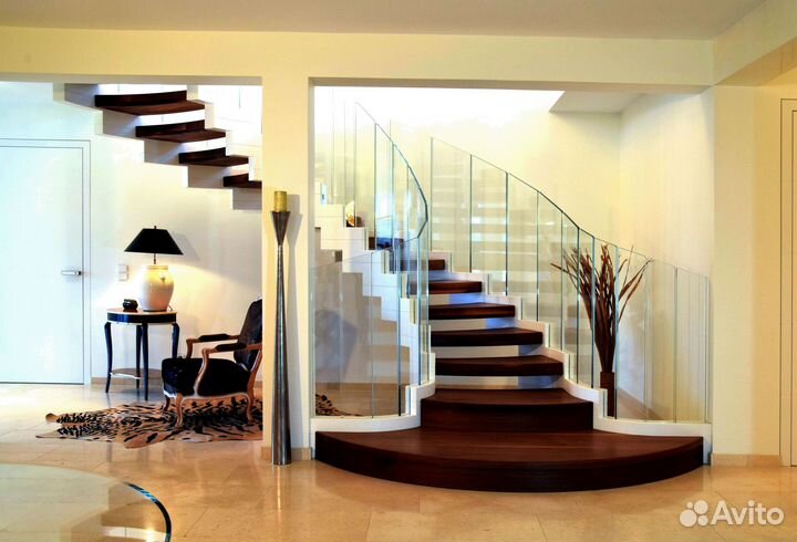 Стеклянные ограждения для лестницы