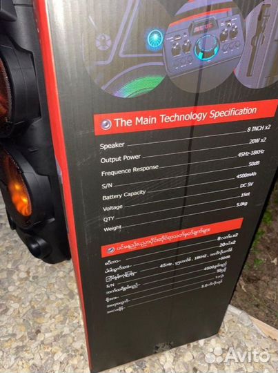 Колонка с беспроводным микрофоном