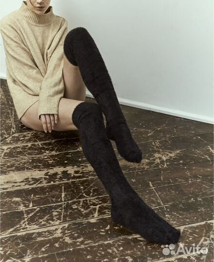 Термо гольфы-чулки из меха норки