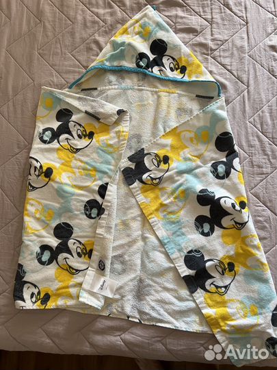 Полотенце с капюшоном детское disney Микки Маус