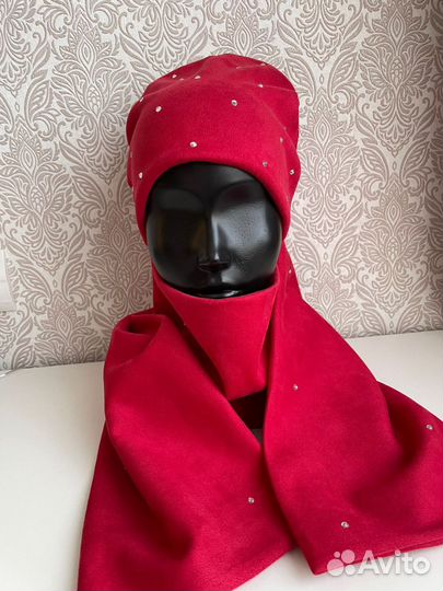 Комплект шапка и шарф женские новый