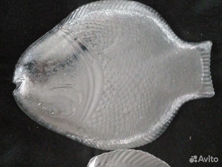 Тарелки рыбы 1 шт 34Х26 и 2 шт 26Х21 см