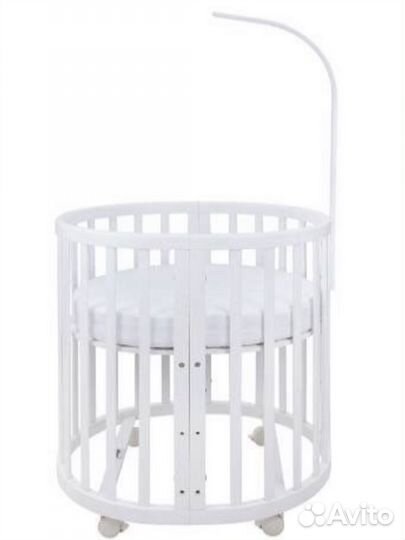 Кроватка детская 4 в 1 (2 матраса)