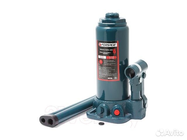 Бутылочный домкрат 6 т, с клапаном + доп. ремкомпл