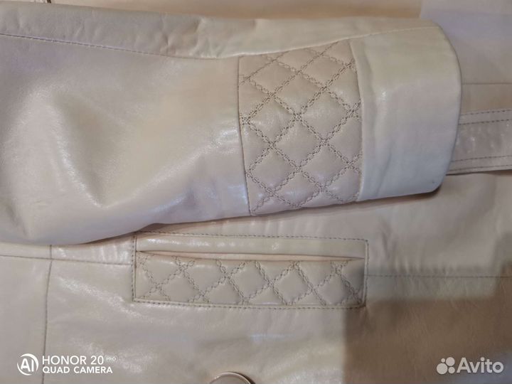 Плащ кожаный