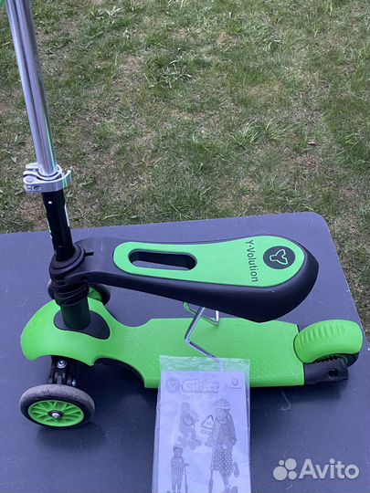 Самокат Y-Volution, Glider 3 в 1, трансформер