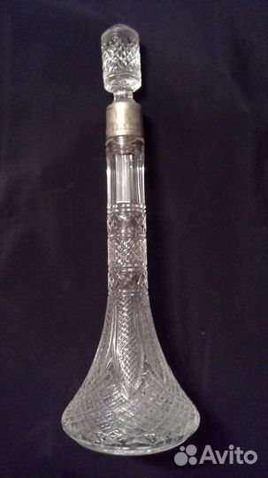 Хрустальный графин с серебром