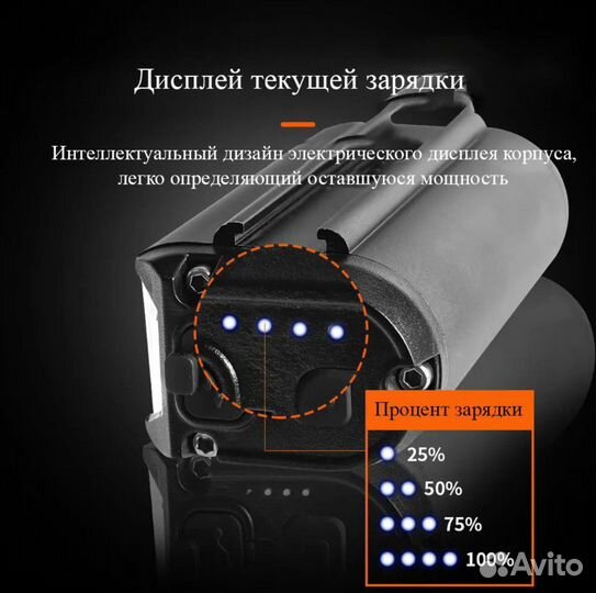 Фара для велосипеда 4000 мА ч