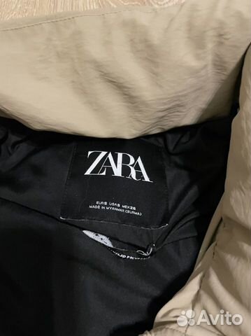 Куртка пуховик женский zara