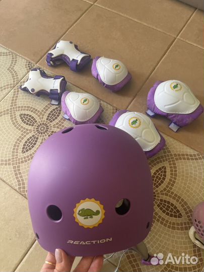 Ролики детские reaction с полным комплектом защиты
