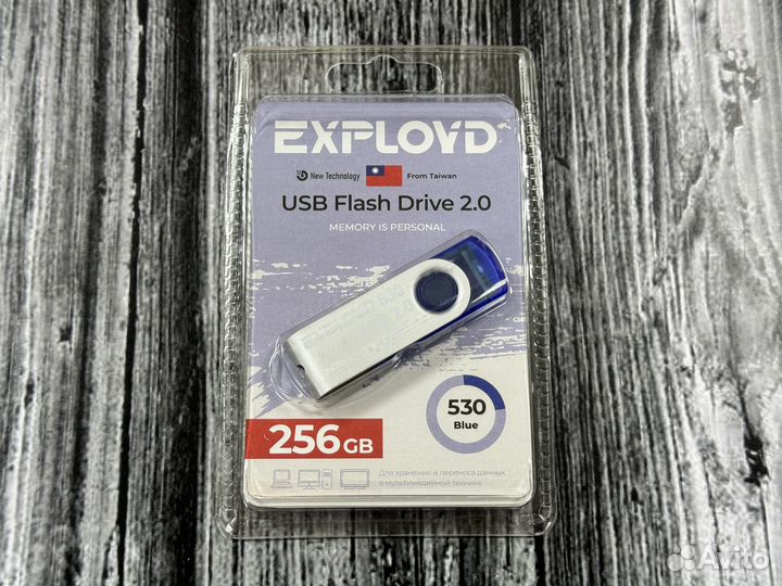 Флеш-накопитель 256Gb Exployd 530 USB 2.0 синий
