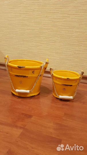 Набор керамических кашпо 2шт новый