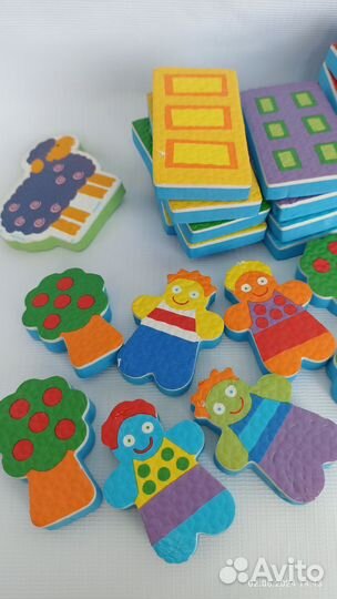 Набор для игры в ванной стикеры Город