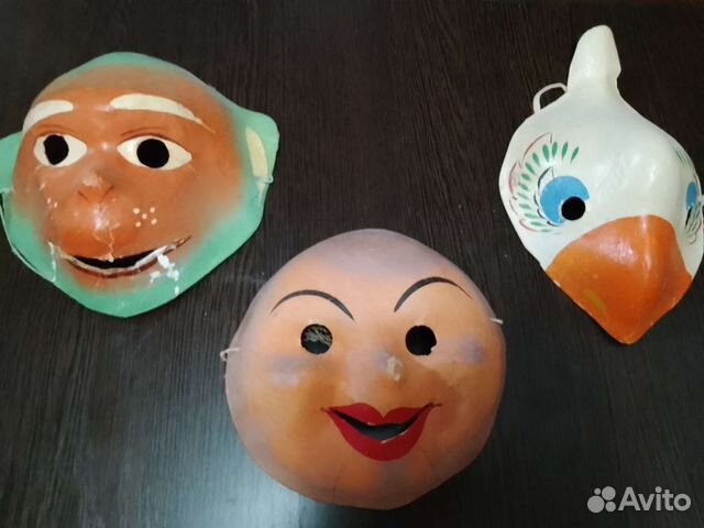 Новогодние карнавальные маски.Винтаж из СССР
