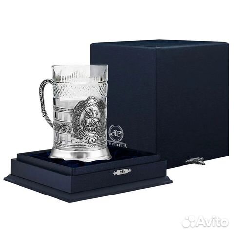 Подстаканник «Георгий Победоносец» из серебра герб