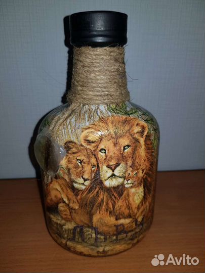 Декупаж на бутылках и прочем