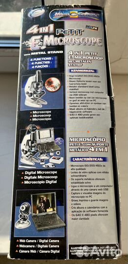 Микроскоп оптический детский E.Microscope 4in1 б/у