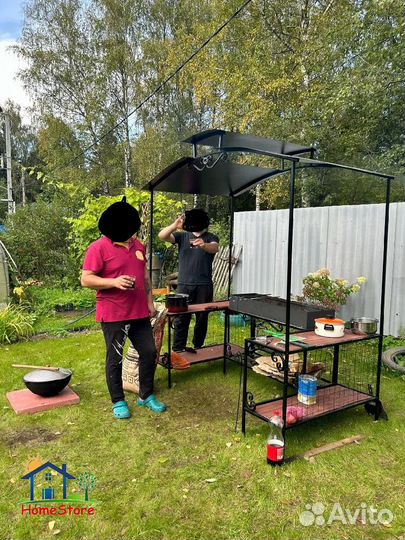 Мангал с крышей