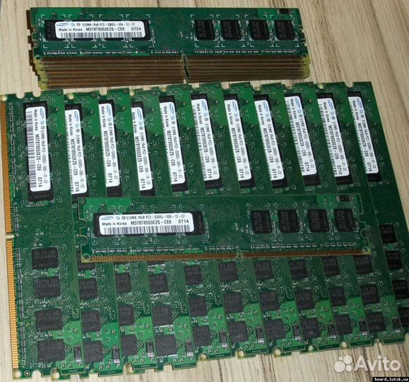 Озу DDR2 667-800 Mhz много планок по 1Gb и по 2Gb