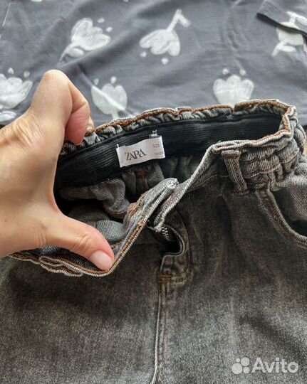 Джинсы лонгслив Zara на 4-5 лет 110см