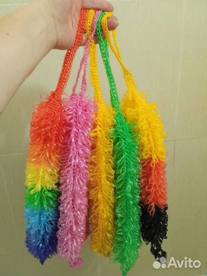 Мочалки ручной работы плотные пушистые