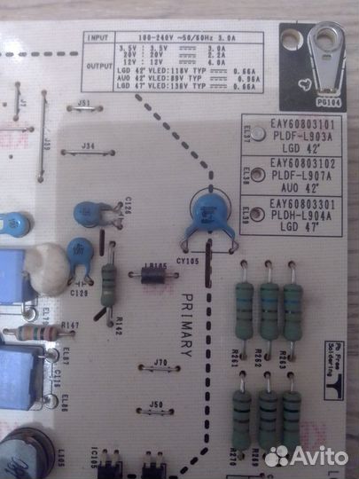 Плата питания 3pcgc10008A-R телевизора LG