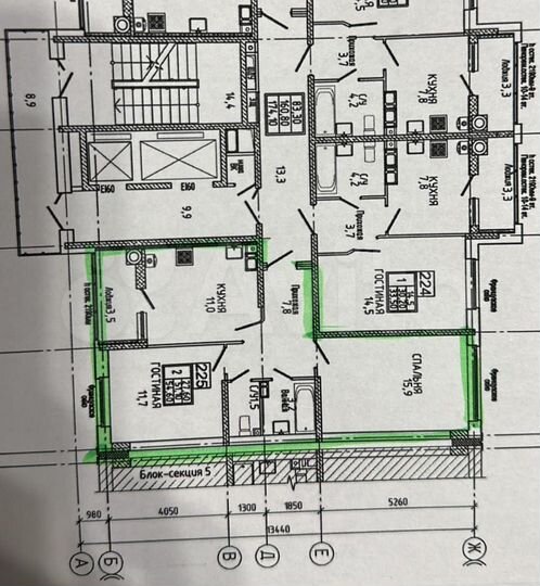 2-к. квартира, 55 м², 8/14 эт.