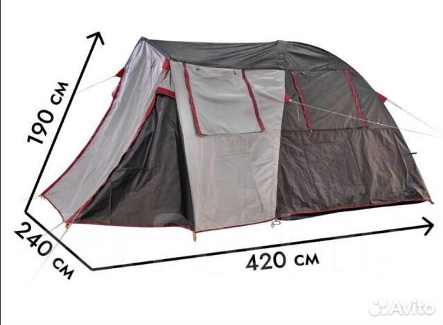 Палатка туристическая 4 местная с тамбуром