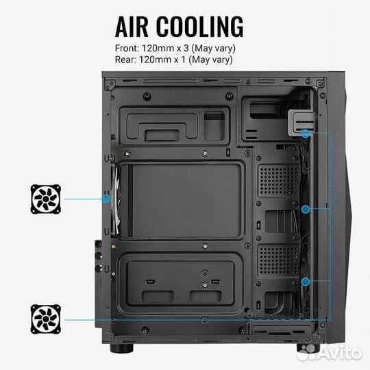 Корпус midi Aerocool Glider Cosmo-G-BK-v1