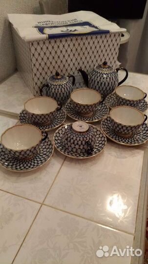 Чайный сервиз ифз кобальтовая сетка