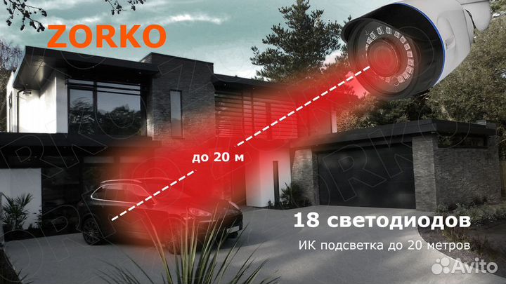 Видеонаблюдение - комплект 4шт. камеры AHD 1080