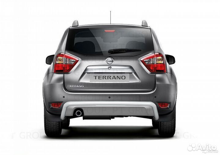 Защита заднего бампера на Nissan Terrano с 2014