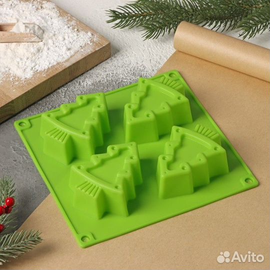 Форма для выпечки силиконовая Доляна «Новый год. Ё