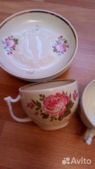 Чайные чашки с блюдцем Вербилки СССР