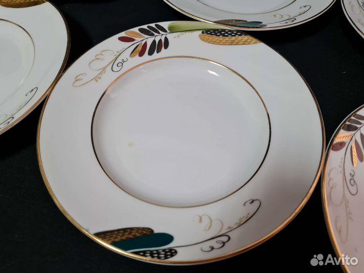 Тарелки десертные Фарфор лфз СССР 6 штук
