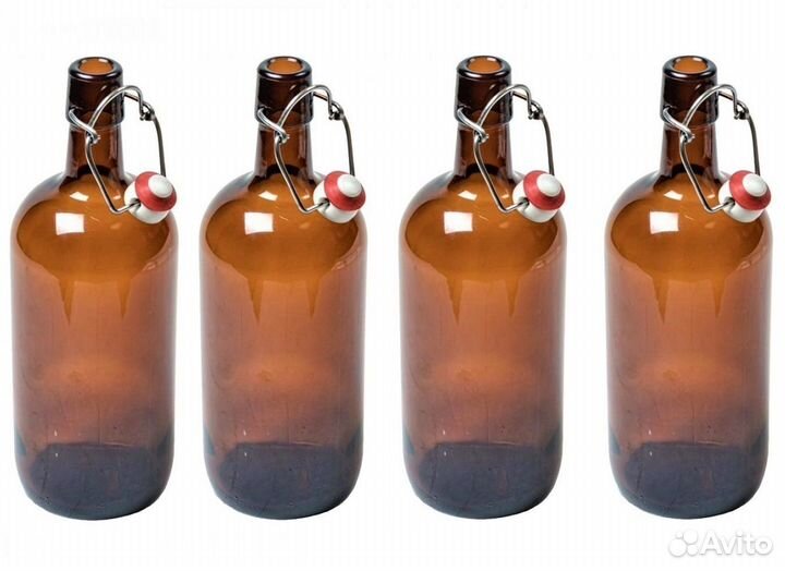 Бутылка с бугельной пробкой 1 литр новая