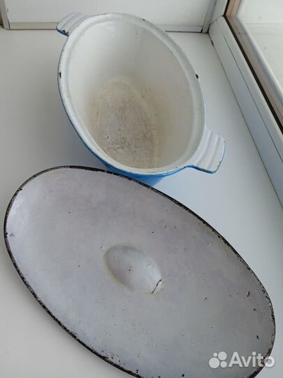 Утятница чугунная СССР (казан, кастрюля чугунная)