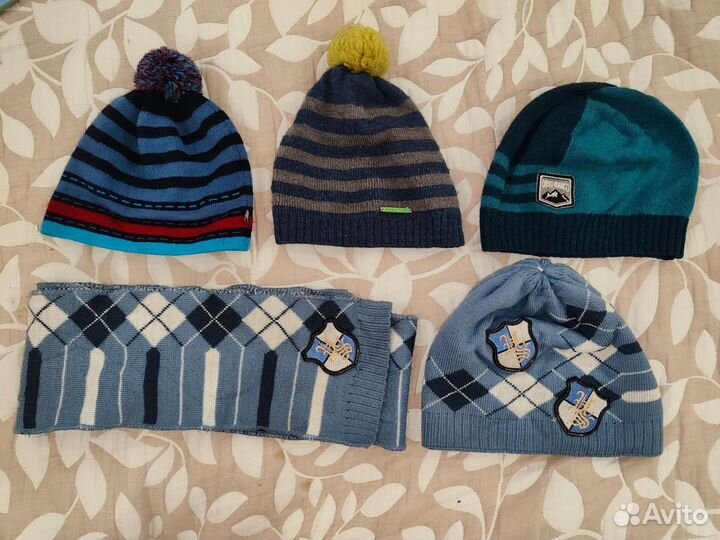 Шапки на мальчика 4-7 лет