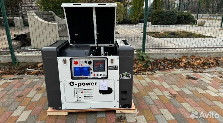 Генератор дизельный 10 kW G-power однофазный