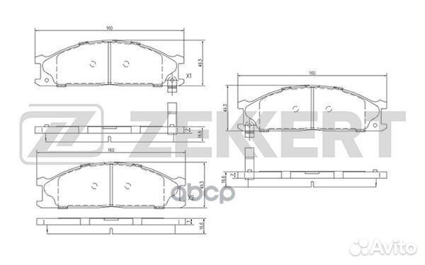 Колодки торм. диск. передн. Nissan Pathfinder 8