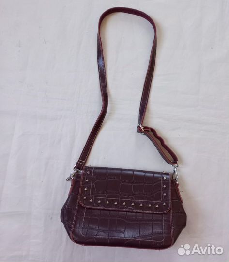 Сумка в стиле Valentino, натуральная кожа