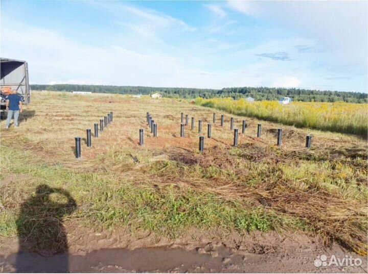 Винтовые сваи + монтаж