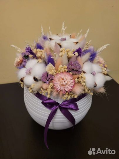 Сухоцветы в букетах и композициях