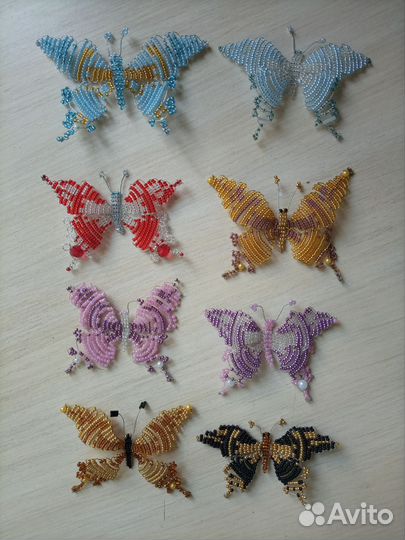 Бабочки из бисера