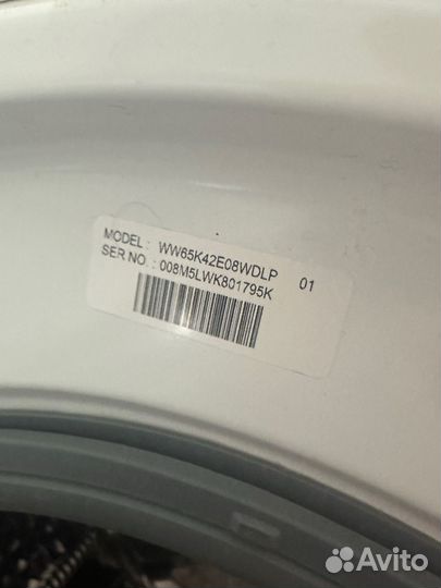 Стиральная машина Samsung eco bubble WW65K42E08W