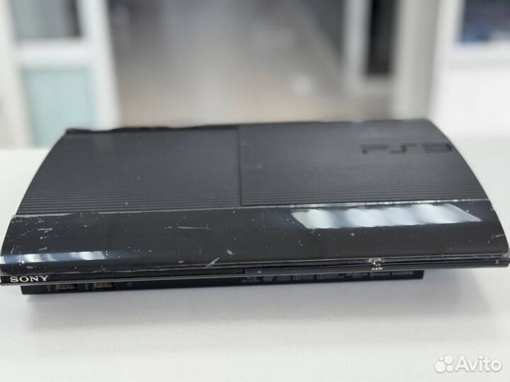 Sony PS3 Super Slim (500гб, бу, 2 геймпада, игры)